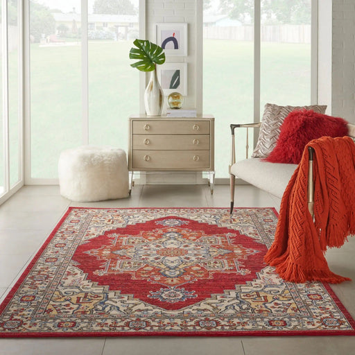 Nourison Rugs Rectangle / 168 x 244cm Majestic Nourison MST05 Red 99446713520 - Woven Rugs