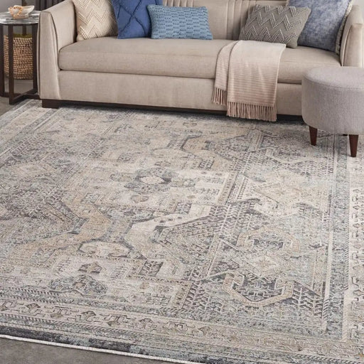 Nourison Rugs Lynx LNX01 Ivory Charcoal - Woven Rugs