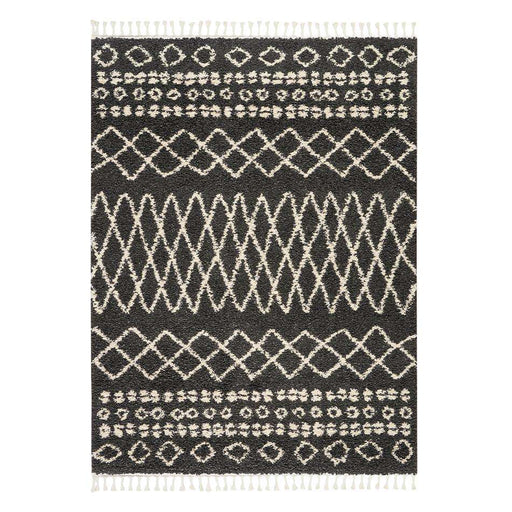 Nourison Rugs Moroccan Shag MRS02 Charcoal - Woven Rugs