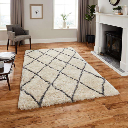 Think Rugs Rugs Morocco 2491 Ivory Grey - Woven Rugs