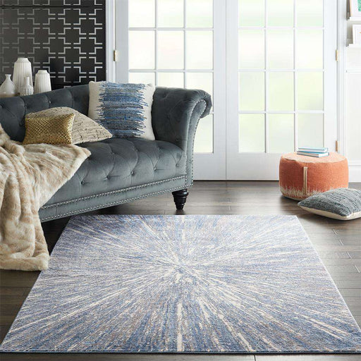 Nourison Rugs Silky Textures SLY05 Blue Grey - Woven Rugs