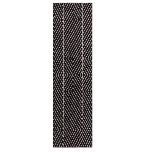Asiatic Rugs 66 x 240cm Muse Black Linear Runner MU10 5031706750888 - Woven Rugs