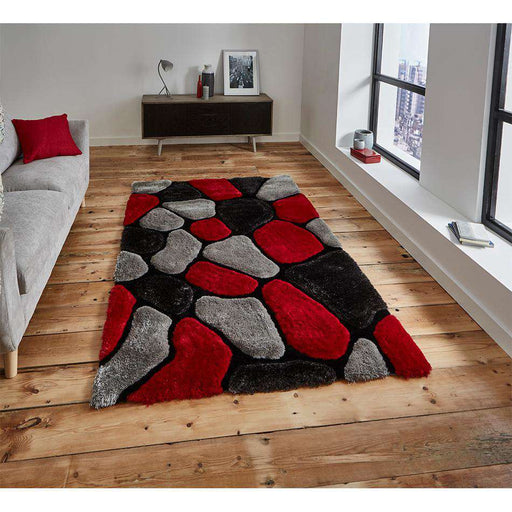 Think Rugs Rugs Noble House NH5858 Grey/Red - Woven Rugs