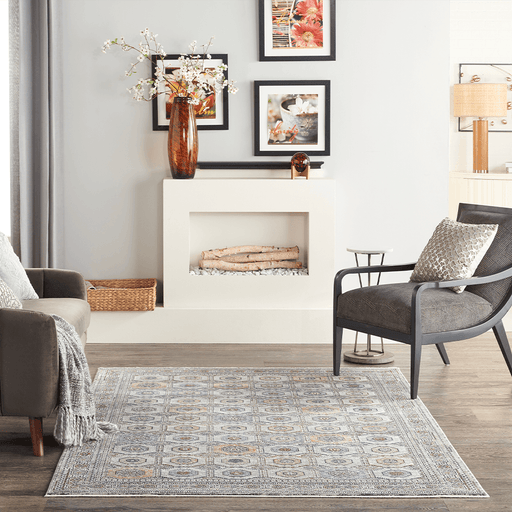 Nourison Rugs Starry Nights STN09 Grey Navy - Woven Rugs