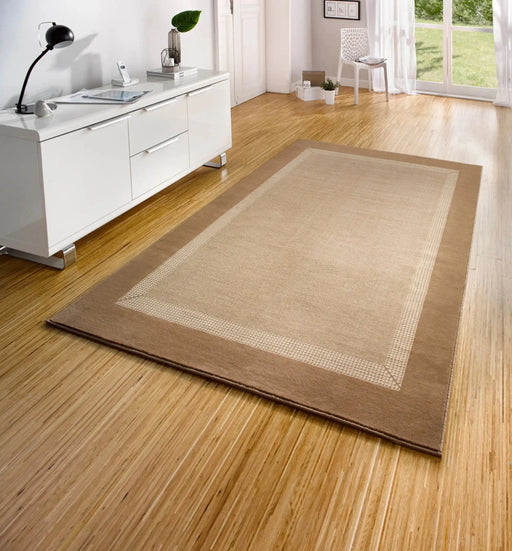 RugsDirect Online Modern Basic 102498 Band Beige Cream Rug - Woven Rugs
