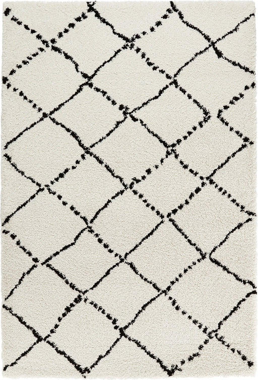 RugsDirect Online Modern Allure 102753 Hash Cream Black Rug - Woven Rugs