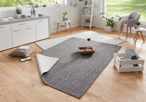 RugsDirect Online Modern Twin 103097 Grey Cream Rug - Woven Rugs