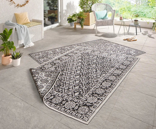 RugsDirect Online Modern Twin 103113 Black Cream Rug - Woven Rugs