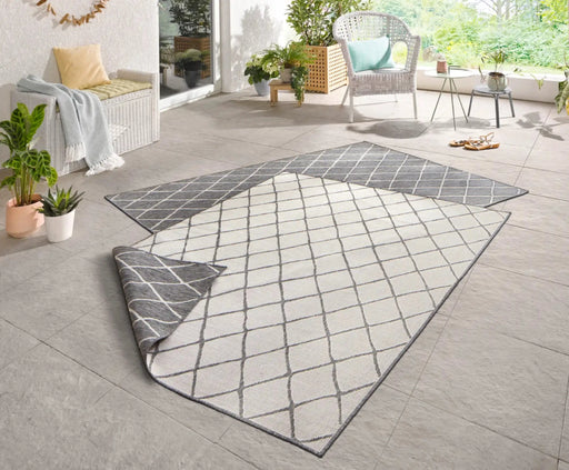 RugsDirect Online Modern Twin 103118 Grey Cream Rug - Woven Rugs