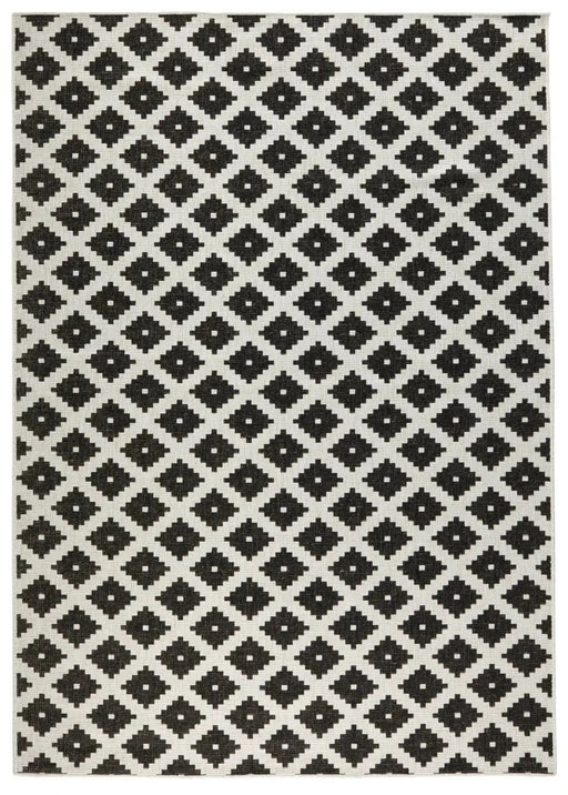 RugsDirect Online Modern Twin 103124 Black Cream Rug - Woven Rugs