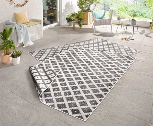RugsDirect Online Modern Twin 103126 Grey Cream Rug - Woven Rugs