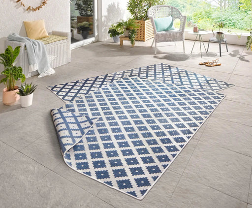 RugsDirect Online Modern Twin 103128 Blue Cream Rug - Woven Rugs