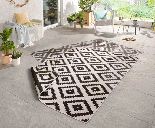 RugsDirect Online Modern Twin 103129 Black Cream Rug - Woven Rugs