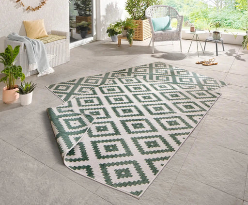 RugsDirect Online Modern Twin 103131 Green Cream Rug - Woven Rugs