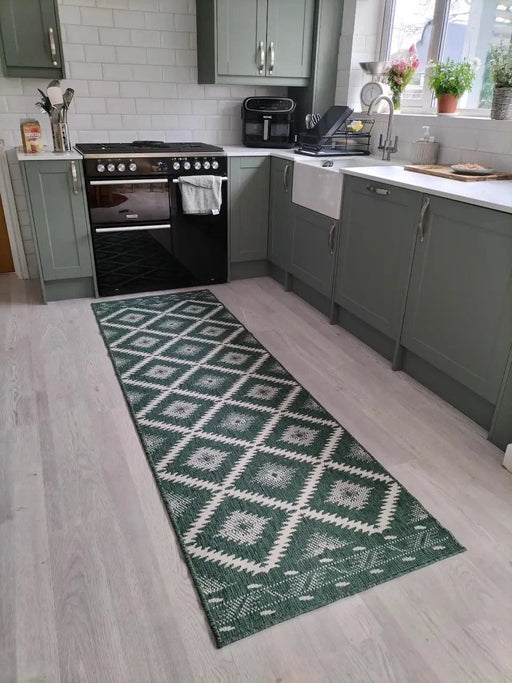 RugsDirect Online Modern Twin Supreme 103431 Malibu Green Cream Rug - Woven Rugs