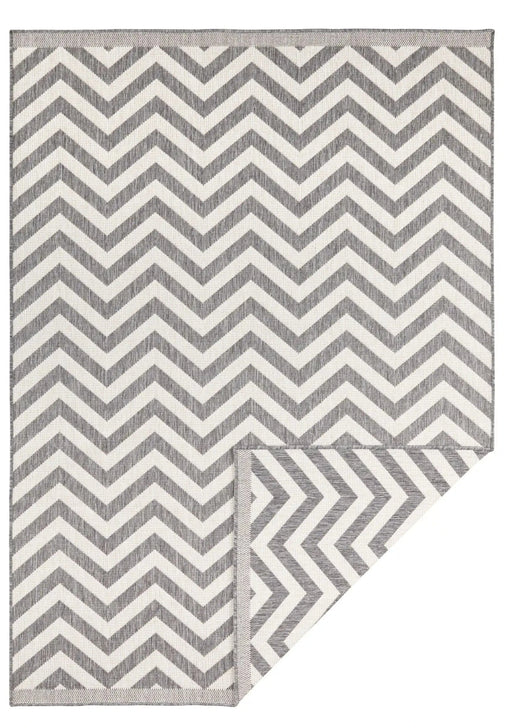 RugsDirect Online Modern Twin Supreme 103432 Palma Grey Cream Rug - Woven Rugs