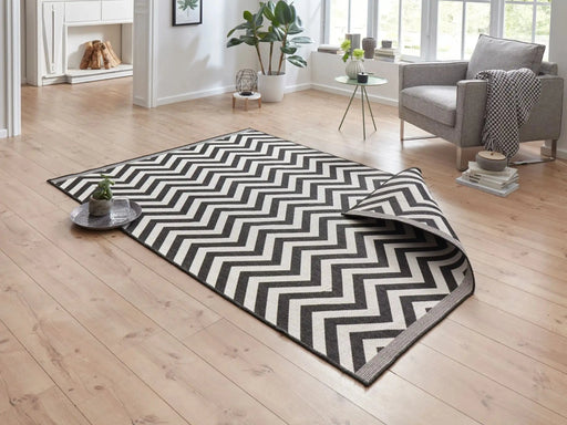 RugsDirect Online Modern Twin Supreme 103433 Palma Black Cream Rug - Woven Rugs