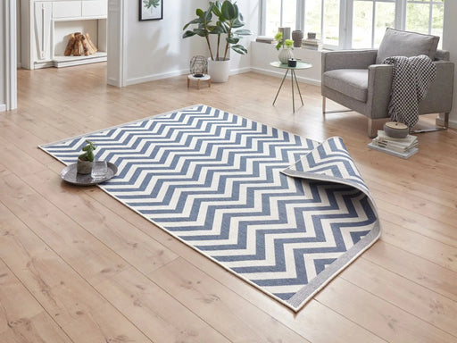 RugsDirect Online Modern Twin Supreme 103435 Palma Blue Cream Rug - Woven Rugs