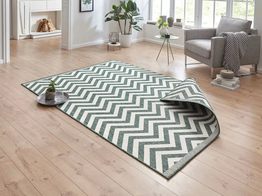 RugsDirect Online Modern Twin Supreme 103436 Palma Green Cream Rug - Woven Rugs