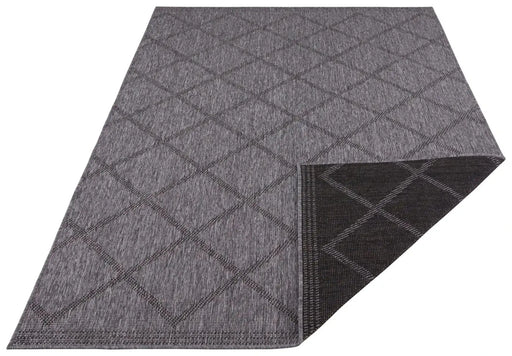 RugsDirect Online Modern Twin Supreme 103757 Corsica Black Anthracite Rug - Woven Rugs