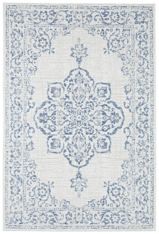RugsDirect Online Modern Beach Tilos Cream Blue Rug - Woven Rugs