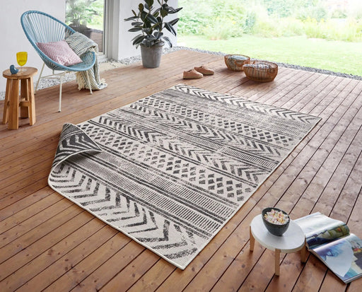 RugsDirect Online Modern Twin Supreme 103860 Biri Black Cream Rug - Woven Rugs