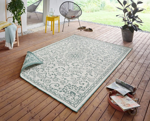 RugsDirect Online Modern Twin Supreme 103865 Leyte Green Cream Rug - Woven Rugs