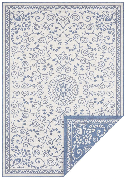 RugsDirect Online Modern Twin Supreme 103867 Leyte Blue Cream Rug - Woven Rugs