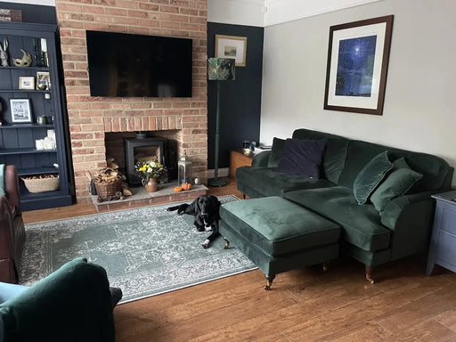 RugsDirect Online Modern Twin Supreme 104139 Borbon Green Cream Rug - Woven Rugs