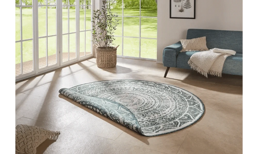 RugsDirect Online Modern Twin Supreme 104167 Green Cream Indoor / Outdoor - Woven Rugs