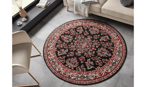 RugsDirect Online Modern 140cm x 140cm Circle Oriental 104350 Black 4260669870734 - Woven Rugs