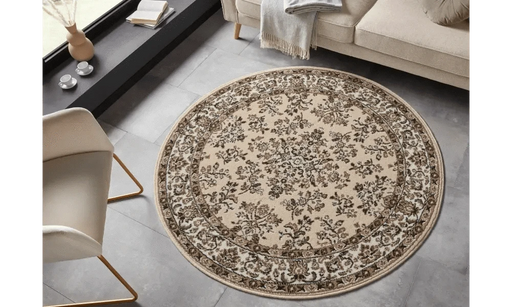 RugsDirect Online Modern 140cm x 140cm Circle Oriental 104355 Ivory 4260669871038 - Woven Rugs