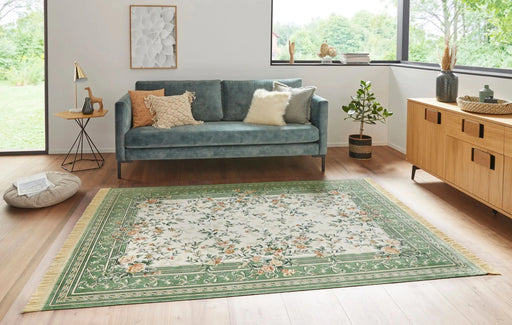 RugsDirect Online Traditional Naveh 104369 Antik Flowers Cream Green Rug - Woven Rugs