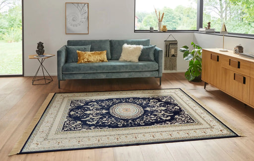 RugsDirect Online Traditional Naveh 104371 Antik Medallion Dark Blue Rug - Woven Rugs