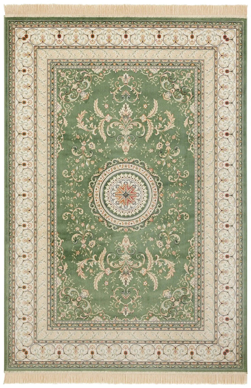 RugsDirect Online Traditional Naveh 104372 Antik Medallion Green Rug - Woven Rugs