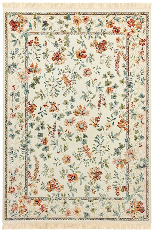 RugsDirect Online Traditional Naveh 104376 Flowers Cream Rug - Woven Rugs