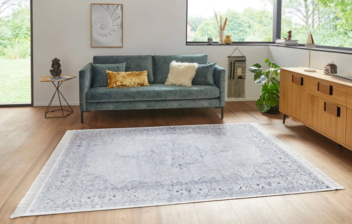 RugsDirect Online Traditional Naveh 104384 Medallion Pastel Blue Rug - Woven Rugs