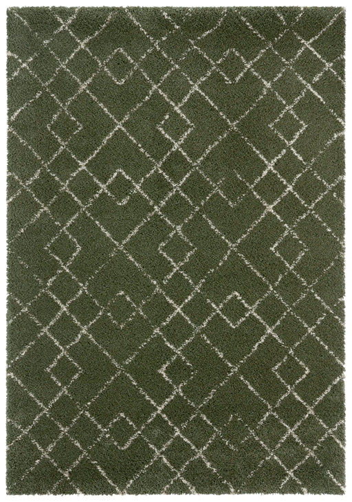 RugsDirect Online Modern 80cm x 150cm Rectangle Allure 104394 Archer Green Rug 4260659064648 - Woven Rugs