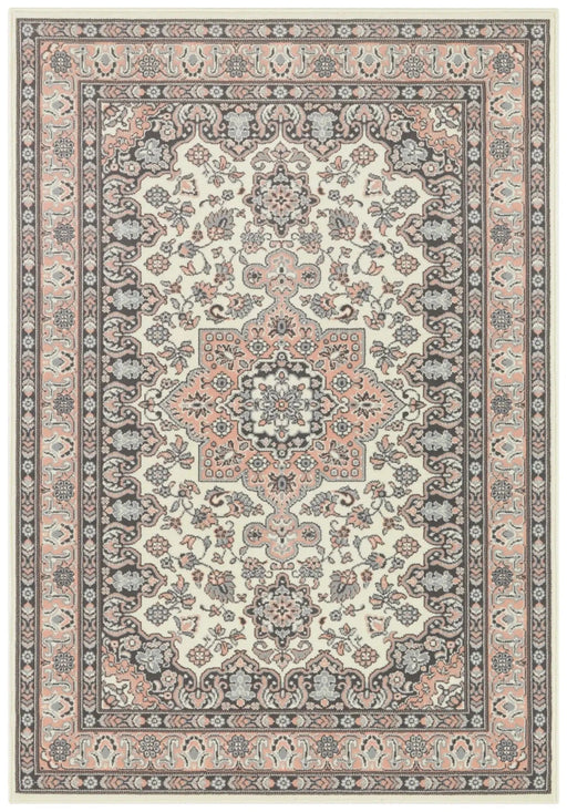 RugsDirect Online Traditional Mirkan 104443 Tabriz Cream Rose Rug - Woven Rugs