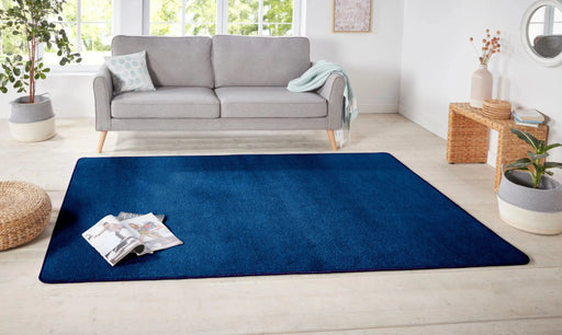 RugsDirect Online Plain/Nearly Plain Nasty 104447 Dark Blue Rug - Woven Rugs
