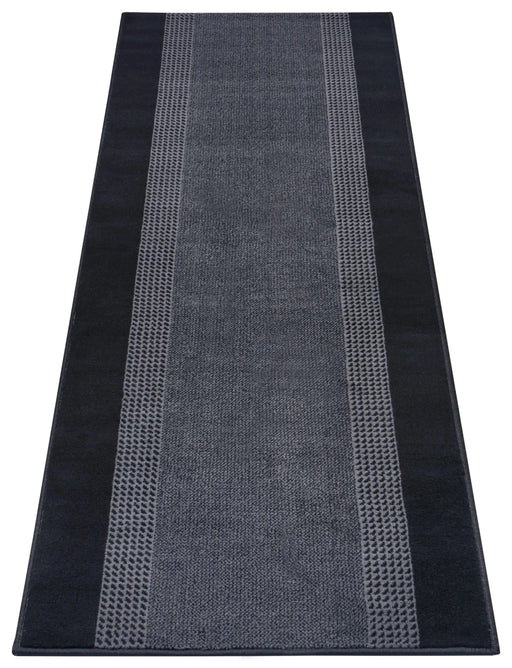 RugsDirect Online Modern Basic 105486 Band Black Rug - Woven Rugs