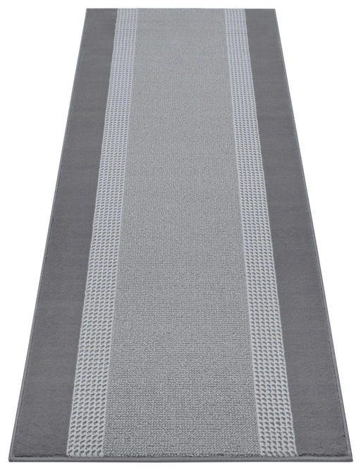 RugsDirect Online Modern Basic 105488 Band Light Grey Rug - Woven Rugs