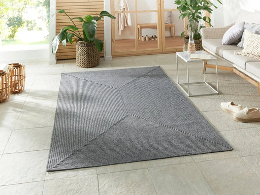RugsDirect Online Plain/Nearly Plain 80cm x 150cm Rectangle Braided 105551 Trenzado Light Grey Rug 4262377771730 - Woven Rugs