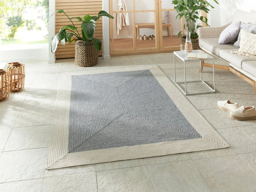 RugsDirect Online Plain/Nearly Plain 80cm x 150cm Rectangle Braided 105555 Trenzado Grey Cream Rug 4262377772010 - Woven Rugs
