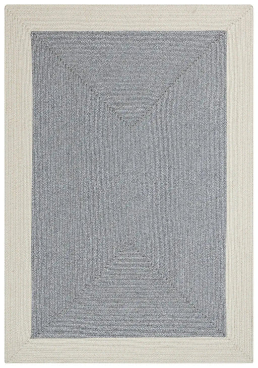 RugsDirect Online Plain/Nearly Plain Braided 105555 Trenzado Grey Cream Rug - Woven Rugs