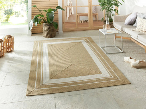 RugsDirect Online Plain/Nearly Plain 80cm x 150cm Rectangle Braided 105556 Trenzado Cream Beige Rug 4262377772089 - Woven Rugs