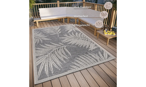 RugsDirect Online Modern Clyde 105907 Grey Cream Indoor / Outdoor - Woven Rugs