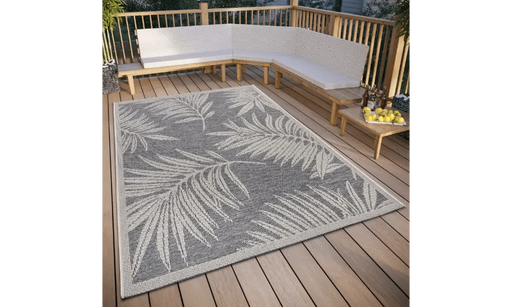 RugsDirect Online Modern Clyde 105907 Grey Cream Indoor / Outdoor - Woven Rugs