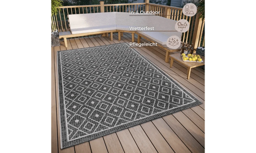 RugsDirect Online Modern Clyde 105908 Grey Beige Indoor / Outdoor - Woven Rugs