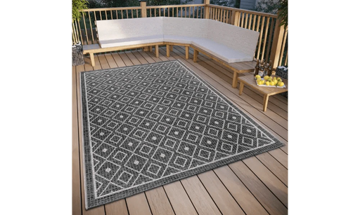 RugsDirect Online Modern Clyde 105908 Grey Beige Indoor / Outdoor - Woven Rugs